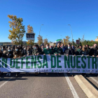 Protesta ahir d’agricultors a Extremadura per la crisi.