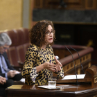 La ministra d’Hisenda, María Jesús Montero, ahir, al Congrés.