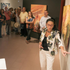 La artista Mariona Millà durante la presentación de su exposición ‘Diàlegs amb el patrimoni’.