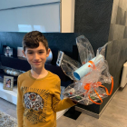 Martí, vecino de Soses que el martes cumplió 9 años y recibió un regalo.