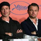 Leonardo DiCaprio amb Brad Pitt al festival de Canes.