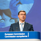 Imagen del vicepresidente de la Comisión, Valdis Dombrovskis.