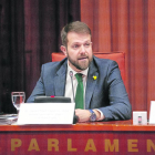 Gerard Figueras, secretari general de l’Esport, en la compareixença al Parlament.