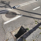 Carril bici perillós en un carrer de Lleida