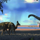 Restos hallados en Els Nerets de los primeros lambeosaurios. 