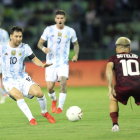 Messi, durante el partido ante Venezuela.