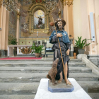 La imagen de Sant Roc en la colegiata de Santa Maria.