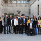 Los dirigentes independentistas que firmaron el manifiesto se reunieron después en la Generalitat con el president, Quim Torra.