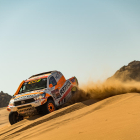 Isidre Esteve durante la tercera etapa del Dakar en Arabia Saudí.