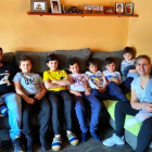 Fotografía de la familia Valerio Espinosa de La Seu d’Urgell, con sus 8 hijos. 