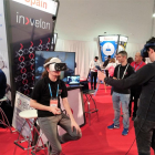 Estand de la empresa leridana Invelon Technologies de realidad virtual y aumentada ayer en el MWC.