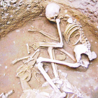 Una mujer enterrada con dos zorros en el yacimiento de Minferri.