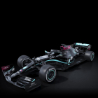 Aquest és el nou look que lluirà el monoplaça de Mercedes durant aquesta temporada.
