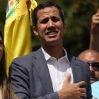 El autoproclamado presidente de Venezuela, Juan Guaidó, en una de las marchas contra Maduro.