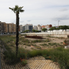 Imagen del solar en el que están previstas las dos torres, entre el puente de Pardinyes y la Llotja.