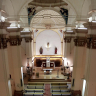 Imagen del interior de la iglesia de Algerri, que reabrirá al culto mañana. 