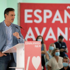 El president del Govern estatal, Pedro Sánchez, ahir a Jaén.