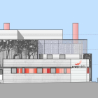 Diseño de la fachada de la futura clínica.