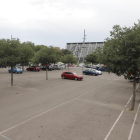 Imagen del parking del pabellón Barris Nord donde se produjo el robo. 