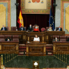 La ministra d'Hisenda, María Jesús Montero, el segon dia de debat de totalitat dels pressupostos generals de l'Estat.