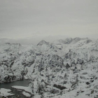 El paisatge hivernal que la neu va deixar ahir a Certascan, al Pallars Sobirà.