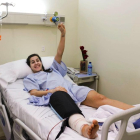 Marín, ahir a l’hospital després de ser intervinguda del genoll.