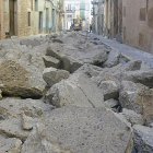 Las obras que ya se han comenzado en la calle Pregàries.