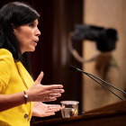 La secretaria general adjunta y portavoz de ERC, Marta Vilalta, en el Parlament.