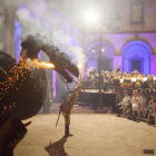 La banda del curs a l’interpretar divendres a la nit el ‘Ball del drac’ amb els Carranquers.