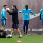 Ernesto Valverde dirigió ayer el último entrenamiento antes de la final de Copa ante el Valencia.