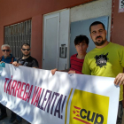 Miembros de la candidatura de la CUP en la capital del Urgell. 