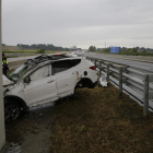 Imagen del accidente en la autovía A-22. 