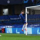 Werner marca el 1-0 ante la impotencia de Courtois y Sergio Ramos.