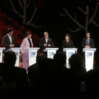Los candidatos a la alcaldía de Lleida, en el debate de Lleida TV.