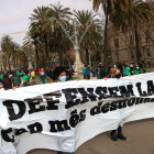 La marcha se inició en el Arc de Triomf, pasó por el Parlament y finalizo en el Parc de la Ciutadella.