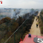 L’incendi al costat de la Ricarda va afectar ahir 600 metres quadrats.