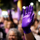 Imatge d’una manifestació amb motiu del Dia Internacional contra la Violència Masclista.