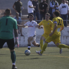 Una jugada del partit d’ahir entre el Borges i el Vilanova i la Geltrú.