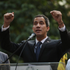 Juan Guaidó, ahir, a Caracas.