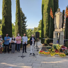 Ofrenda floral al monumento de Jaume d’Urgell de Balaguer. 