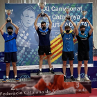 Joan Masip, en lo alto del podio como campeón de Catalunya.