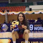 Anna Palma, con la medalla de bronce conquistada en Tailandia.