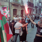 Xabier Ugarte, durante su homenaje el domingo en Oñate.