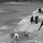 Imatge d’un llac gelat a Capdella el 1929.
