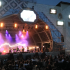 Imagen del concierto de La M.O.D.A ayer por la noche en los Camps Elisis. 