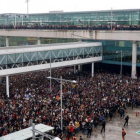 Manifestació a l’aeroport del Prat convocada per Tsunami.