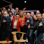 Foto de familia con Niño Becerra, Carme Ruscalleda y Xantal Llavina.