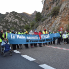 Les cues que la protesta va generar a la C-14 en direcció a Lleida.