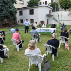 La presentación, ayer, del nuevo local de la entidad en La Seu. 