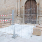 Rampa para iniciar la reforma de la iglesia de El Palau d'Anglesola